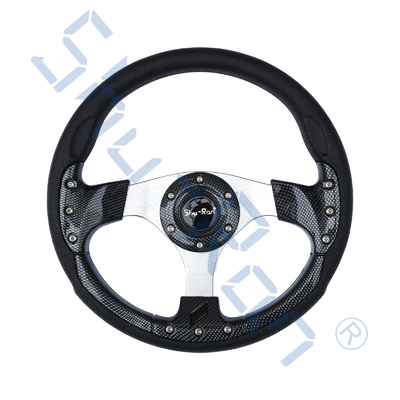 Golf Cart Racing Carbon Fiber Steering Wheel For Club Car, EZGO, And Yamaha