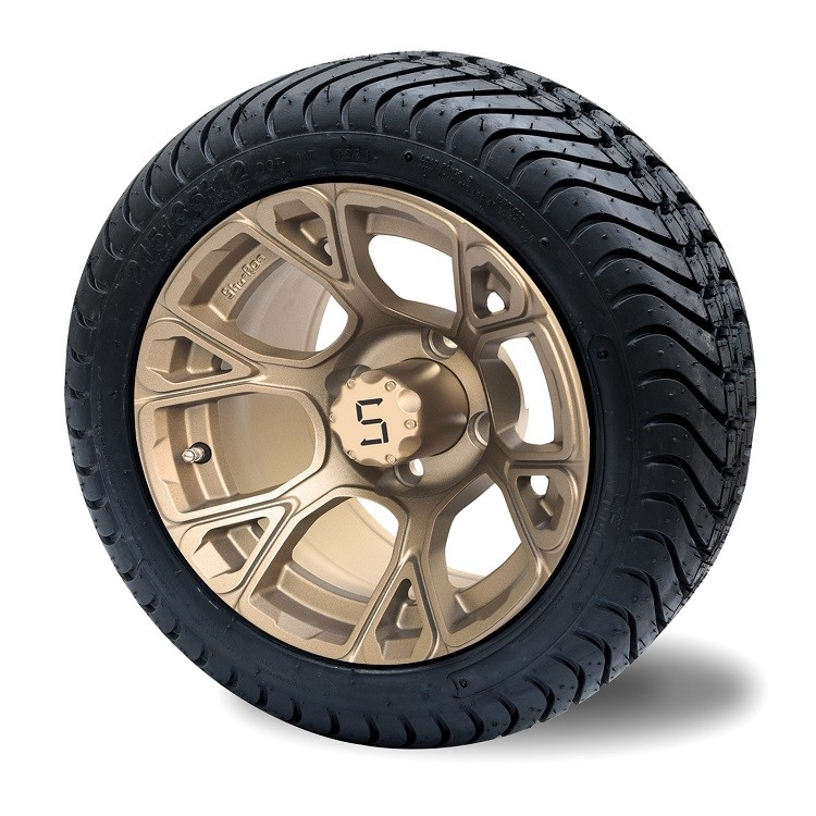 Combo 12 Inch Golf Cart Wheels And Tires 215/35-12 4PLY Rating DOT Approved