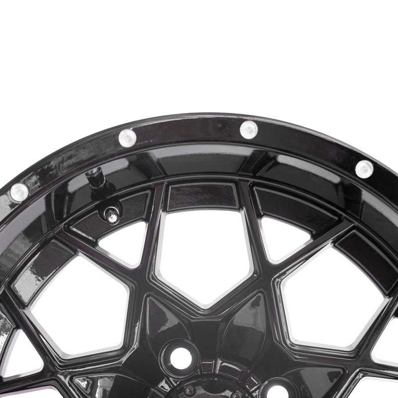 Vortex 14 Inch Golf Cart Aluminum Wheels Glossy Black PCD 4/101.6