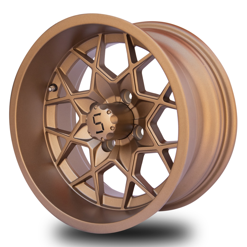 12 / 14 Inch Bronze Golf Cart Aluminum Wheels 4X4 Bolt Pattern -25 ET 101.6 PCD