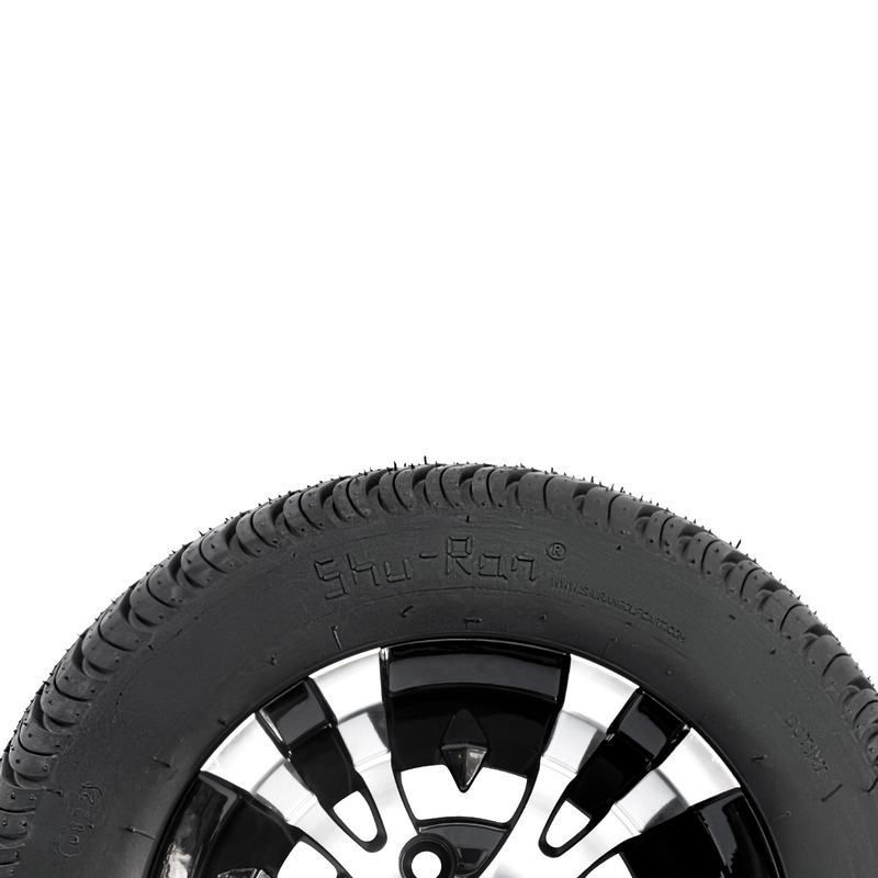 10 Inch Golf Cart Wheel And 205/50-10 DOT Street Tire Combo -25 Offset 4x4 Bolt (101.6mm)