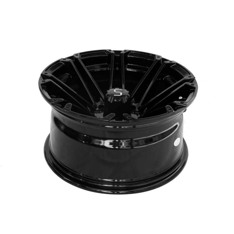 12x7 Golf Cart Rims Gloss Black Aluminum Alloy Rim 4x4 Bolt Pattern 101.6 PCD
