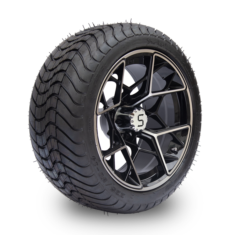 Shu-Ran Golf Cart Wheels And 225/30-14 Tyres 13 Kg DOT Approved