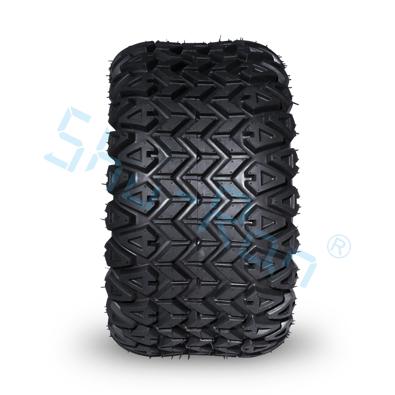 20*10-10 All Terrain Golf Cart Tires And Wheels Aluminum Alloy 10 Inch 4 PLY Tubeless