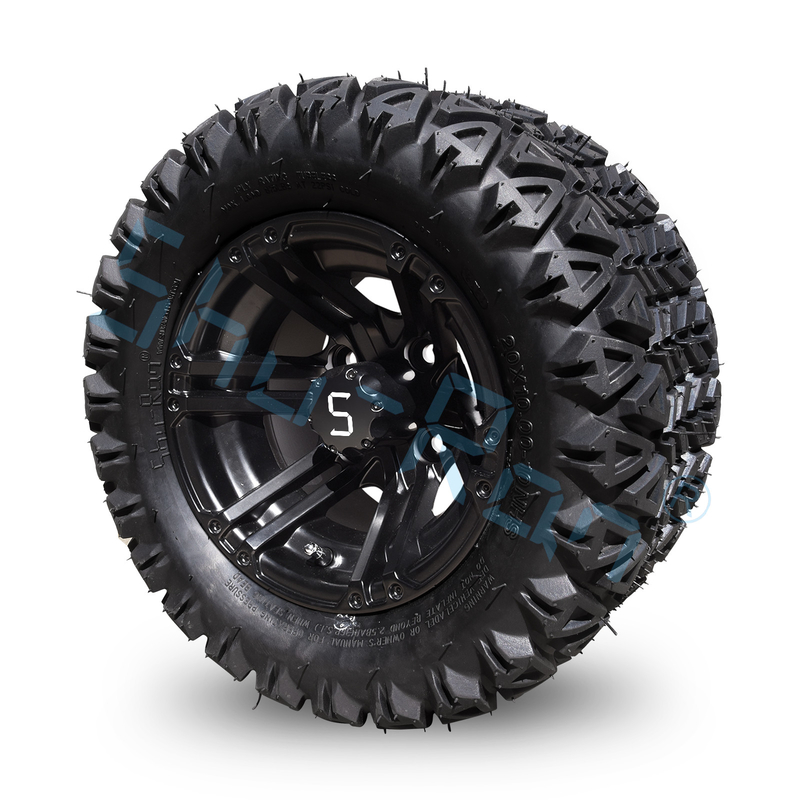 20*10-10 All Terrain Golf Cart Tires And Wheels Aluminum Alloy 10 Inch 4 PLY Tubeless