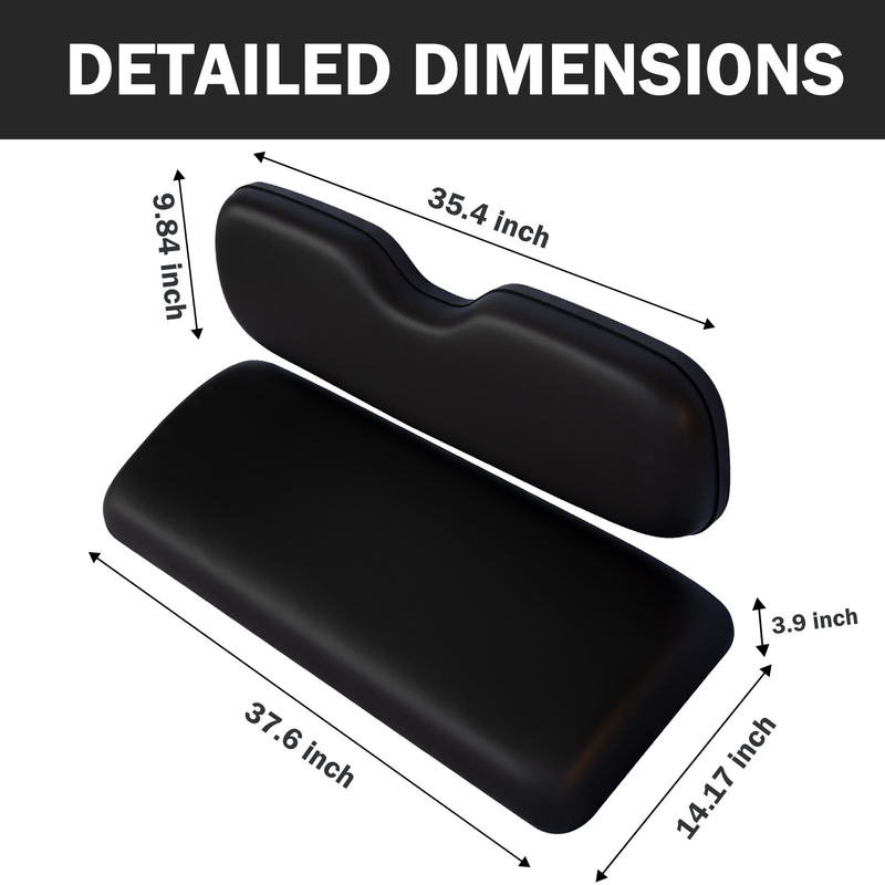 ShuRan Universal Golf Cart Rear Seat Replacement Cushions For EZGO/Club Car/Yamaha