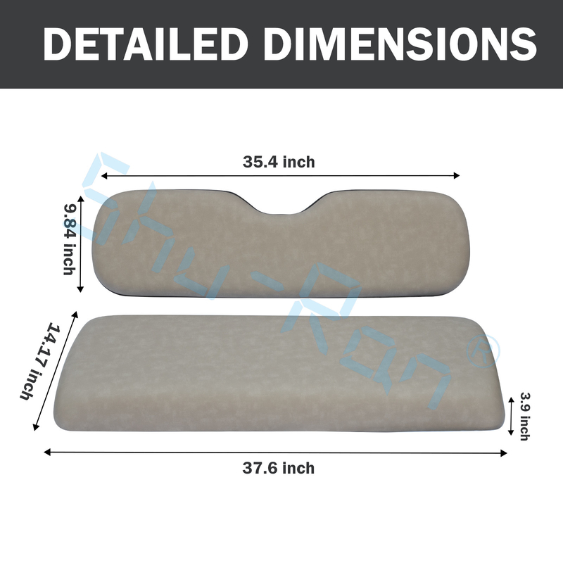 OEM Golf Cart Rear Seat Cushions PU Leather Memory Foam For EZGO Club Car YMH