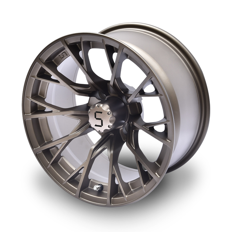 Gunmetal 14 Inch Golf Cart Wheels And Tires 4/101.6 Bolt Shuran New Starshine-419