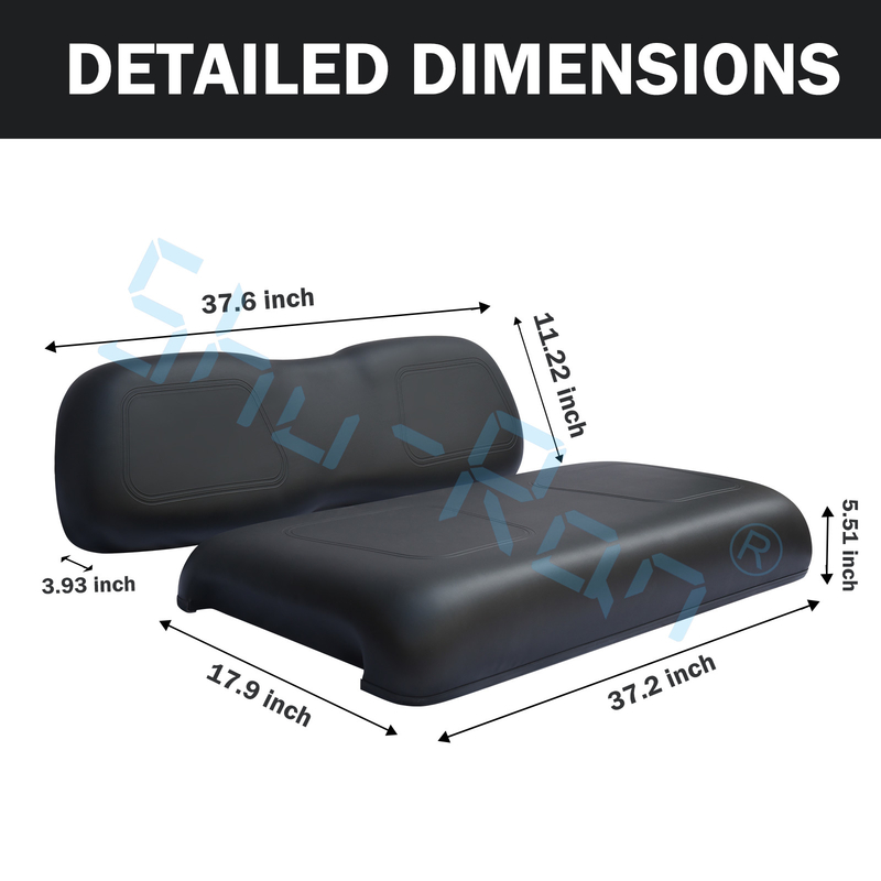 Black Golf Cart Seat Cushion Replacement Front Seat Cushion For Club Car DS