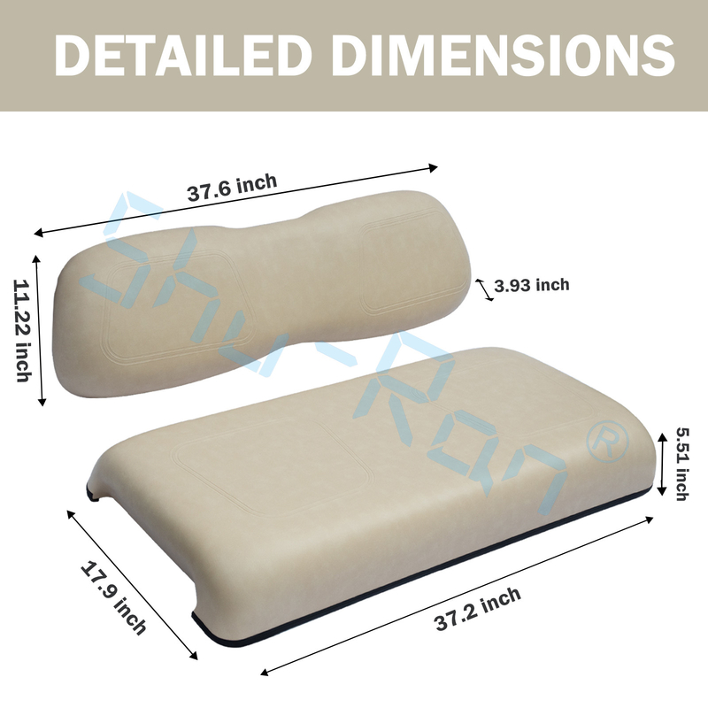 Durable Golf Cart Replacement Seats Front Seat Bottom & Seat Back Assembly for Club Car DS