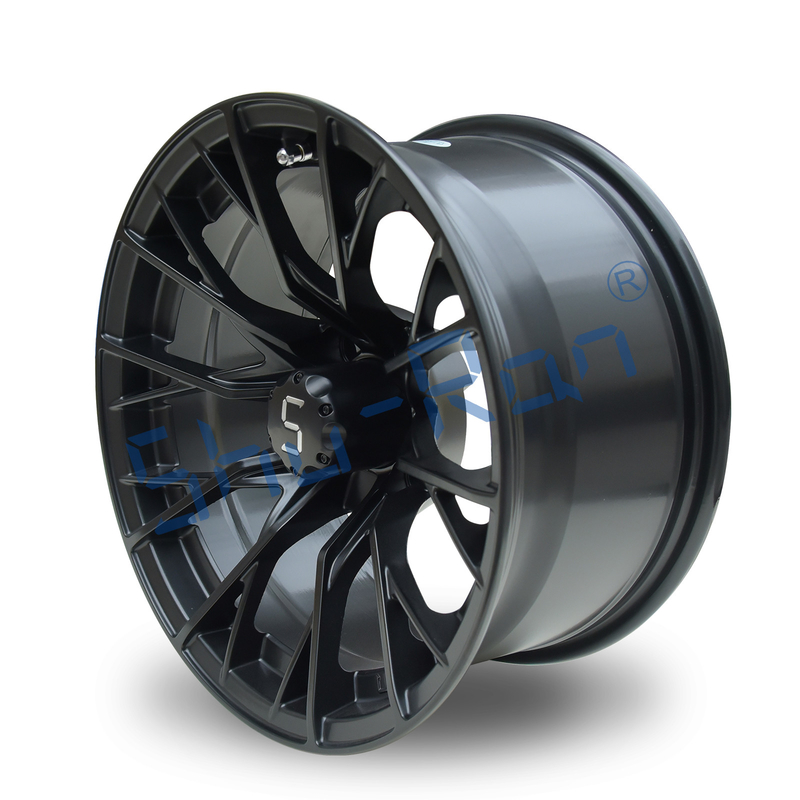 Shuran New 14'' Rims Matte Black Aluminum Golf Cart Wheel 14x7 Universal 4 Bolt Pattern