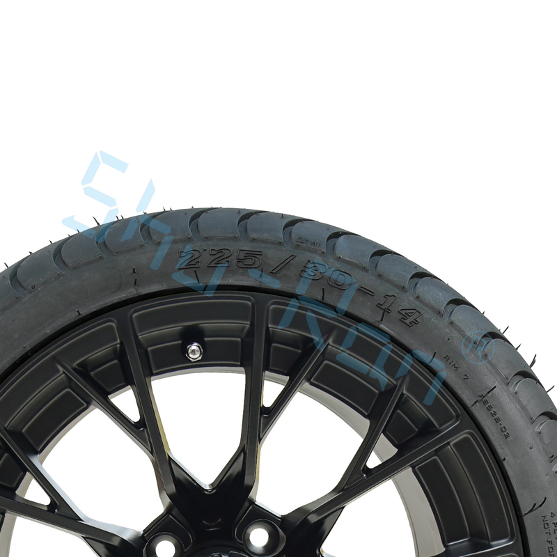 Wholesale Glossy Black 14 inch Rims with DOT Approve Tire for Golf Carts