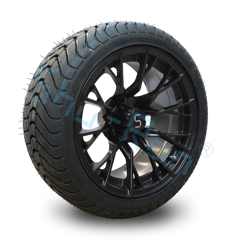 Wholesale Glossy Black 14 inch Rims with DOT Approve Tire for Golf Carts