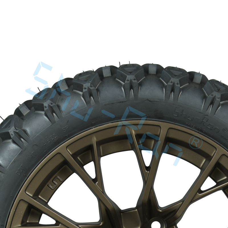 Customizable 14 Inch Golf Cart Bronze Wheels And Off-road Tires for Customer Requirements