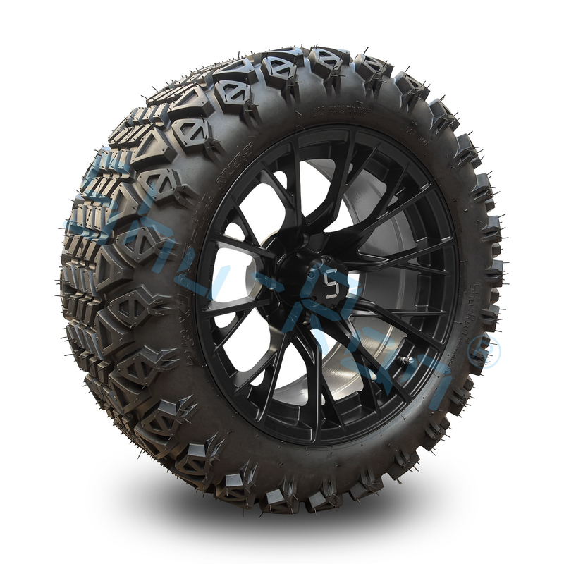 Shu Ran 14 Inch Golf Cart Wheels And Tires Rims with DOT Tires 101.6 PCD 4x4 Bolt Pattern