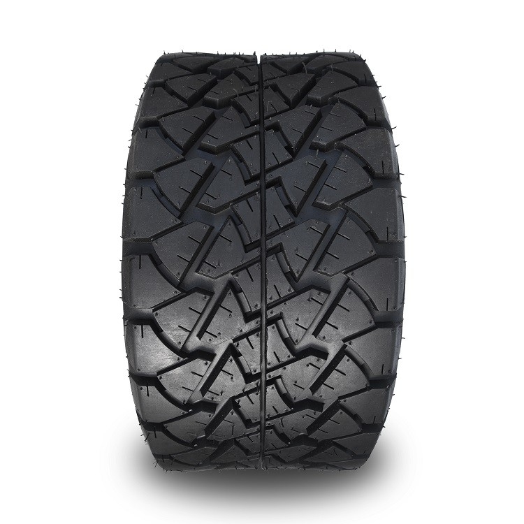Golf Cart 14'' Aluminum Wheel and 22x10-14 All Terrain DOT Tire Combo - Machined/Glossy Black