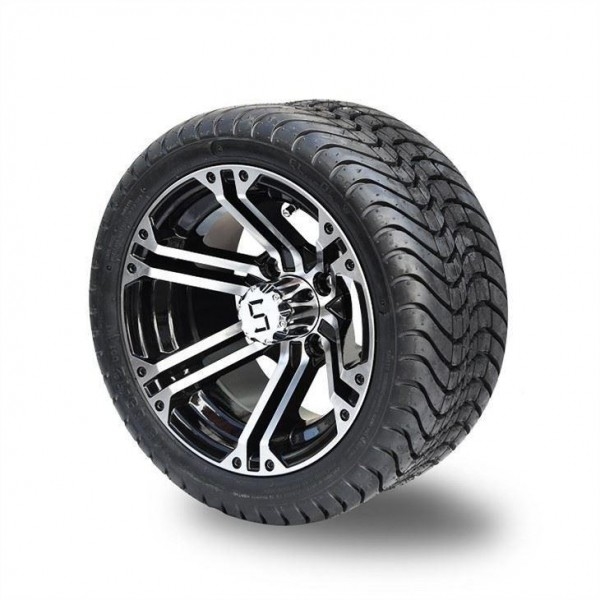 Golf Cart 12 Inch Aluminum Wheel Combo Set , 12 Inch Golf Cart Wheels And Tires Combo