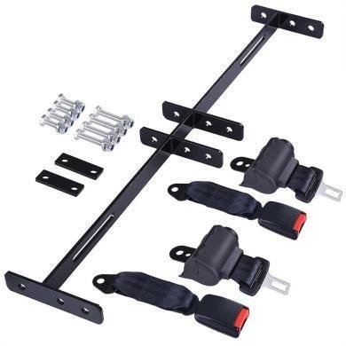 2 Universal Retractable Golf Cart Seat Belts Bracket Kit Compatible with EZGO Yamaha Club Car