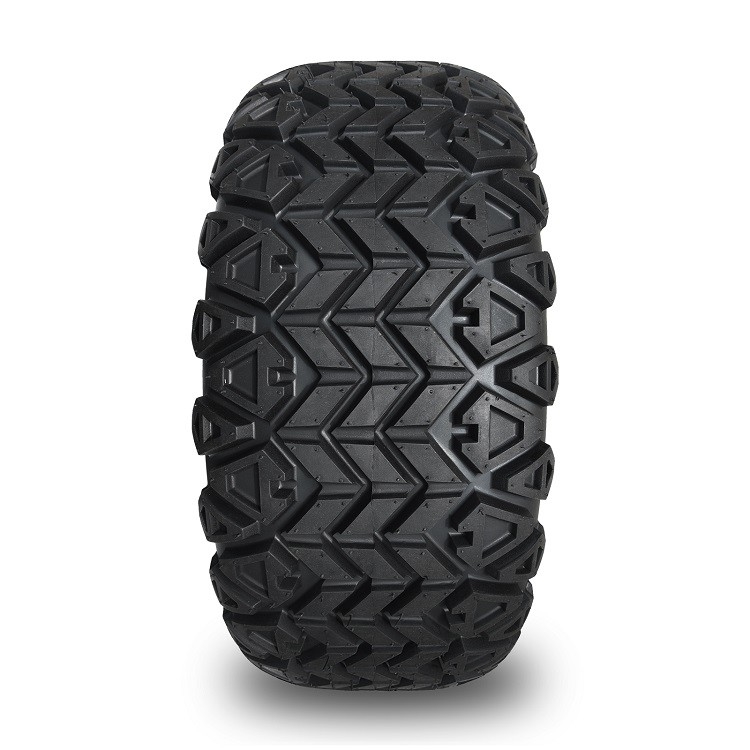 Golf Cart 14 Inch Glossy Black Wheels and 22x10-14 DOT Tires with Center Cap and Lug Nuts