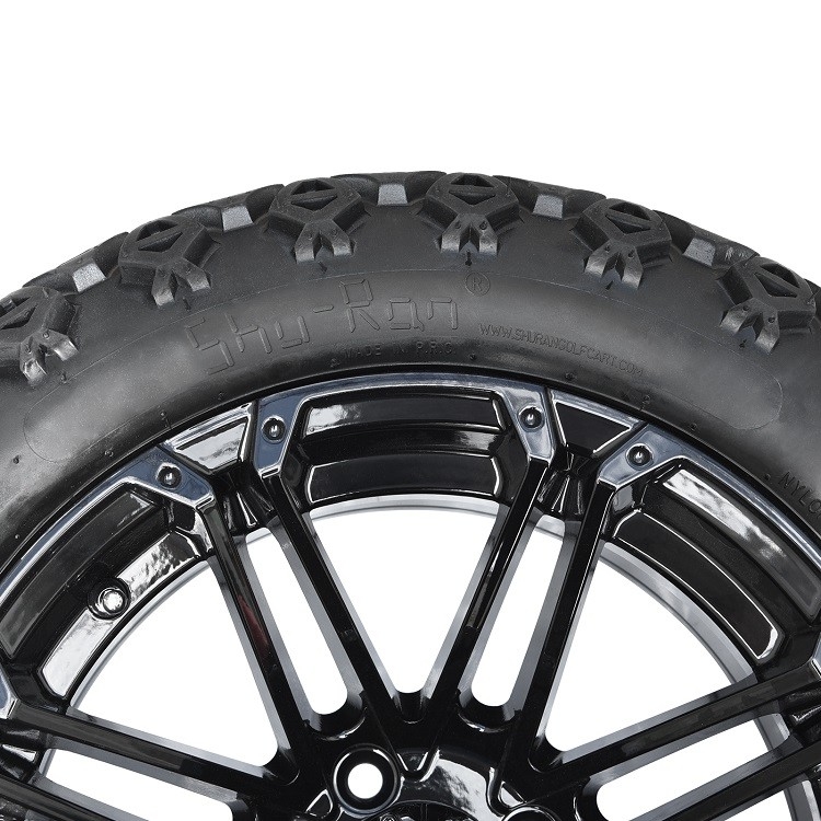 Golf Cart Off-Road 22*10-14 Tire and Gloss Black Rim With S Center Cap