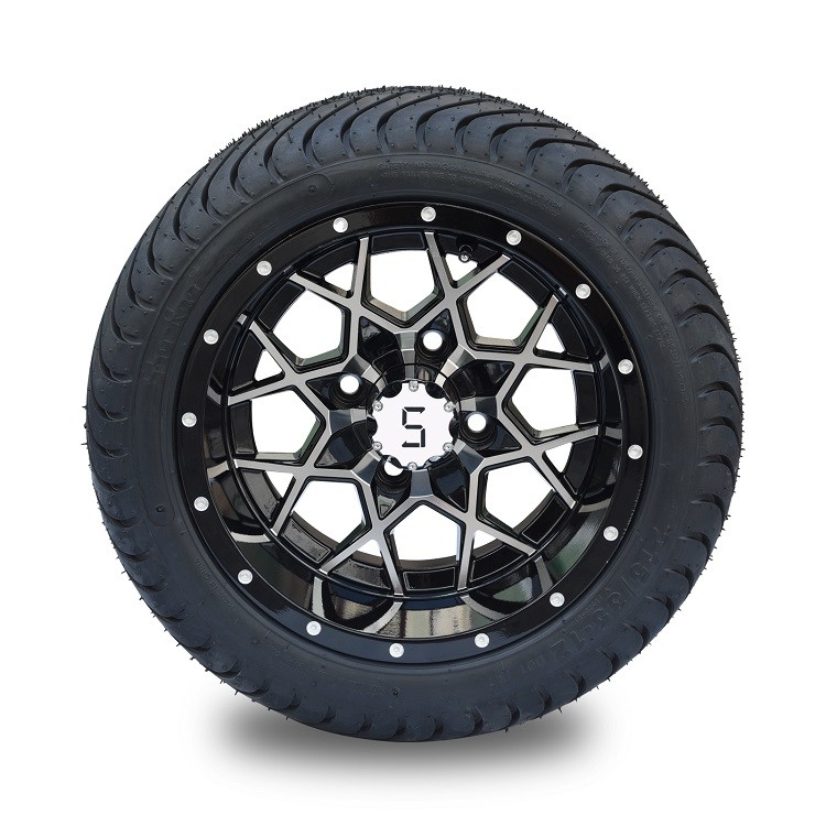 215/35-12 Street Tyres and 12 Inches Golf Cart Rims 4 PLY DOT Rated