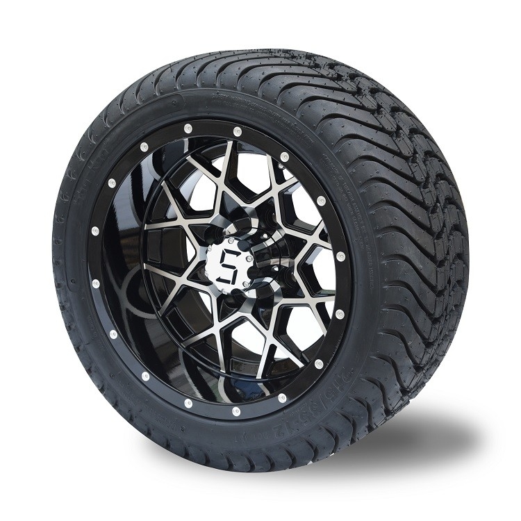 215/35-12 Street Tyres and 12 Inches Golf Cart Rims 4 PLY DOT Rated