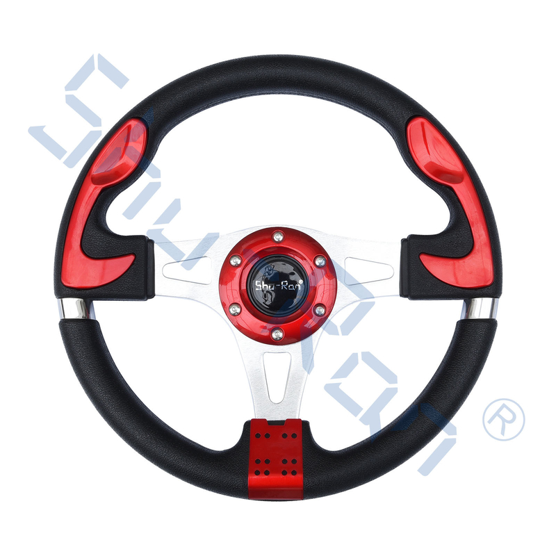 Golf Cart F1 Red Custom Steering Wheel For Club Car, EZGO, And Yamaha