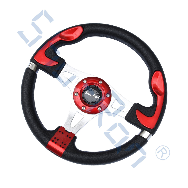 Golf Cart F1 Red Custom Steering Wheel For Club Car, EZGO, And Yamaha