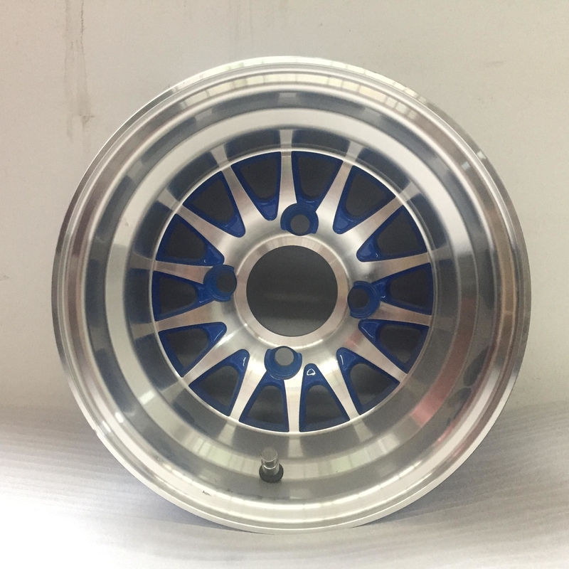 10'' Golf Cart Rim And 205/50-10 DOT Street Tire Assembly - Machined/Glossy Black
