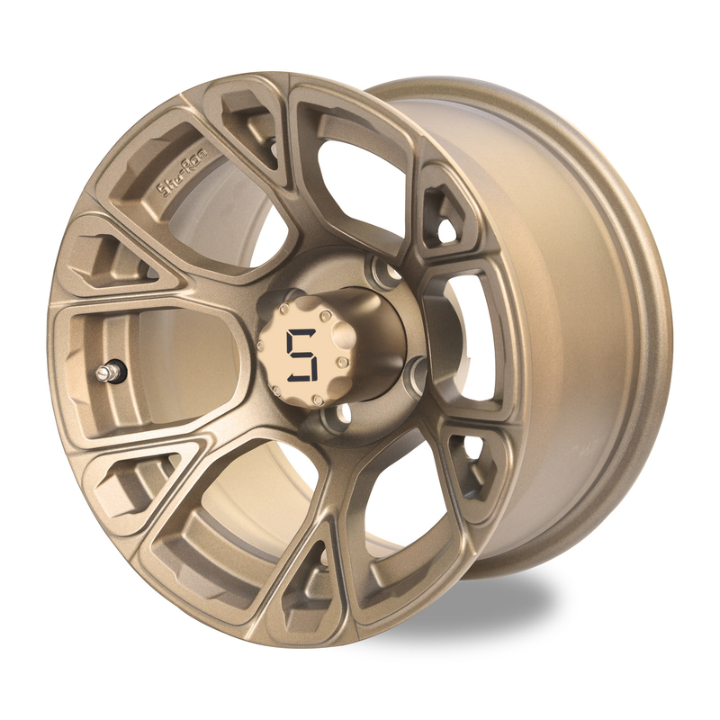 12 Inch Golf Cart Wheels Bronze ET -25mm 4x4 Bolt Pattern 101.6 PCD