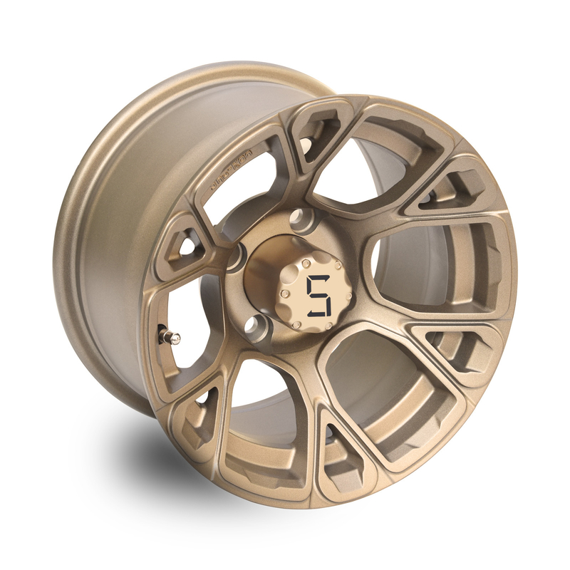 12 Inch Golf Cart Wheels Bronze ET -25mm 4x4 Bolt Pattern 101.6 PCD