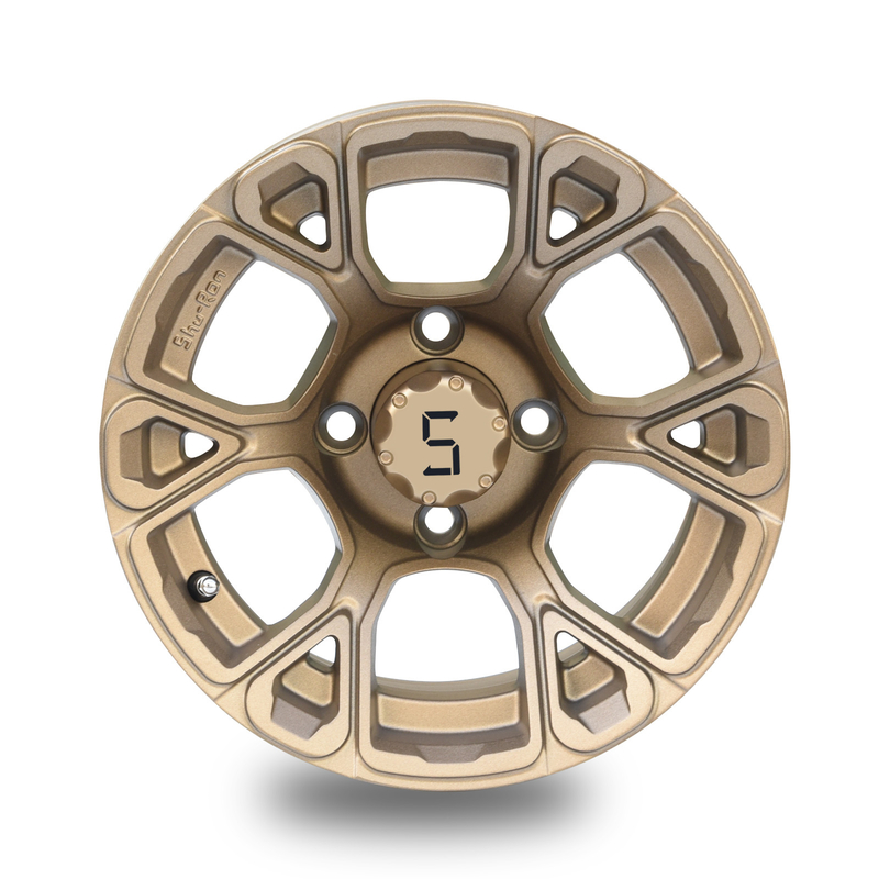 12 Inch Golf Cart Wheels Bronze ET -25mm 4x4 Bolt Pattern 101.6 PCD