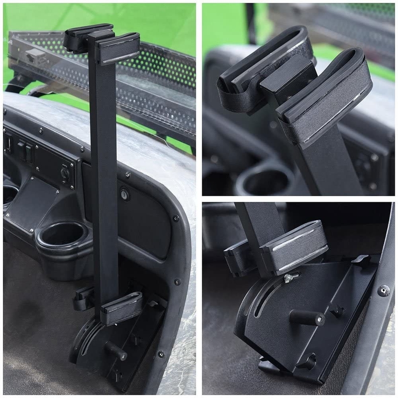 Universal Adjustable Golf Cart Gun Rack Stand Up Gun Holder, Vertical Two Gun Holder