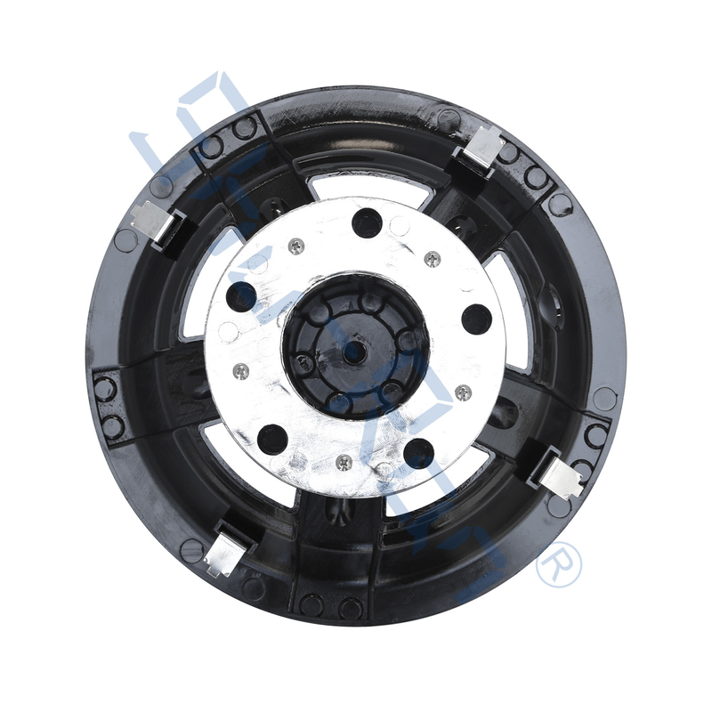 Universal 10 Inch Golf Cart Black & Chrome Wheel Covers Hub Caps with S Logo - Set of 4