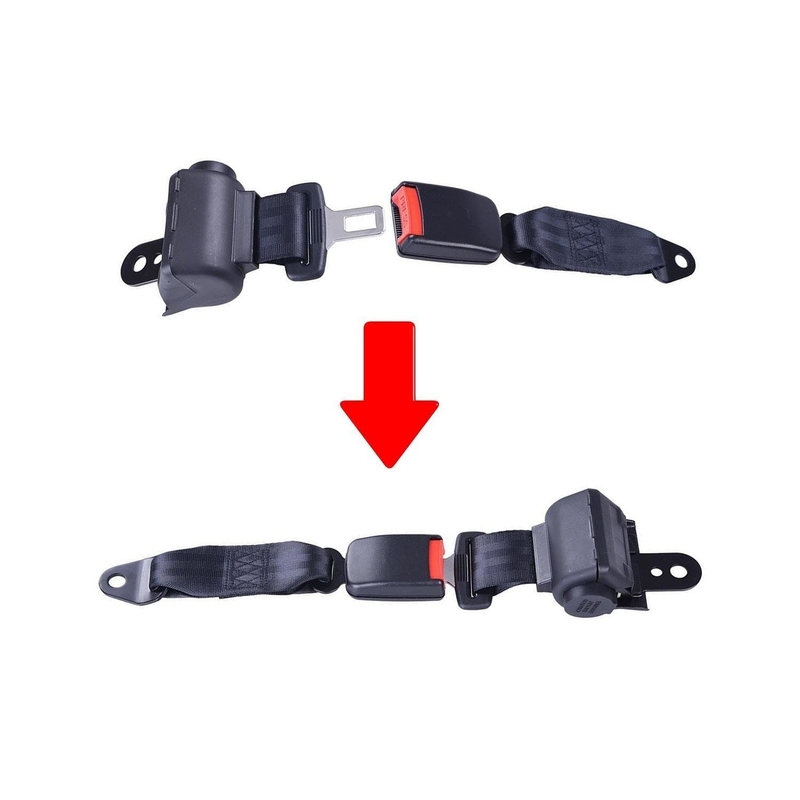 2 Universal Retractable Golf Cart Seat Belts Bracket Kit Compatible with EZGO Yamaha Club Car