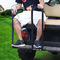 Universal U Shape Golf Cart Rear Seat Safety Grab Bar Black Color 30x11.8x1 Inches