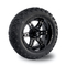 DOT 14 Inch Golf Cart Wheels And Tires 22x10-14 All Terrain Gloss Black 6 Spokes