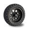 Matte Black 14'' Golf Cart Wheel Tire Combo 22x10-14 Lifted All Terrain