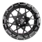 Vortex 14 Inch Golf Cart Aluminum Wheels Glossy Black PCD 4/101.6