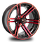 14 Inch Golf Cart Aluminum Wheels Red Gloss Black 4X4 Bolt Pattern 101.6 PCD 7 Inch Wide