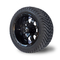 Glossy Black 12 Tempest Golf Cart Wheels 215/35-12 Street Tires Combo