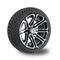 14x7 Golf Cart Wheels And Tires Combo 225/30-14 Street Tire Machined Glossy Black