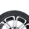 14x7 Golf Cart Wheels And Tires Combo 225/30-14 Street Tire Machined Glossy Black