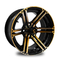 12x7 / 14x7 Golf Cart Wheels Gold / Gloss Black 4 / 101.6 PCD -25 ET