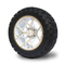 Gold White 14 Inch Golf Cart Rims And Tires Combo 4PLY 101.6 PCD