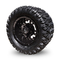 10 Inch Golf Cart Wheel And Tire Combo 20×10-10 ATV Machined/Glossy Black