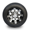 Golf Cart 10'' Wheel and 205/50-10 DOT Tire Combo - Machined/Glossy Black