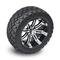 Golf Cart 14'' Aluminum Wheel and 22x10-14 All Terrain DOT Tire Combo - Machined/Glossy Black