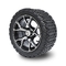 Machined 14 Inch Golf Cart Wheels And Tires 22x10 Rubber Material