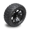 Golf Cart 14 Inch Glossy Black Wheels and 22x10-14 DOT Tires with Center Cap and Lug Nuts